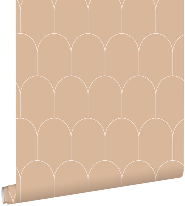 ESTAhome art deco motiiv tapeet - hele terrakota