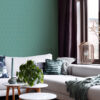 ESTAhome tapeet art deco motiiv - mere roheline ja kuld