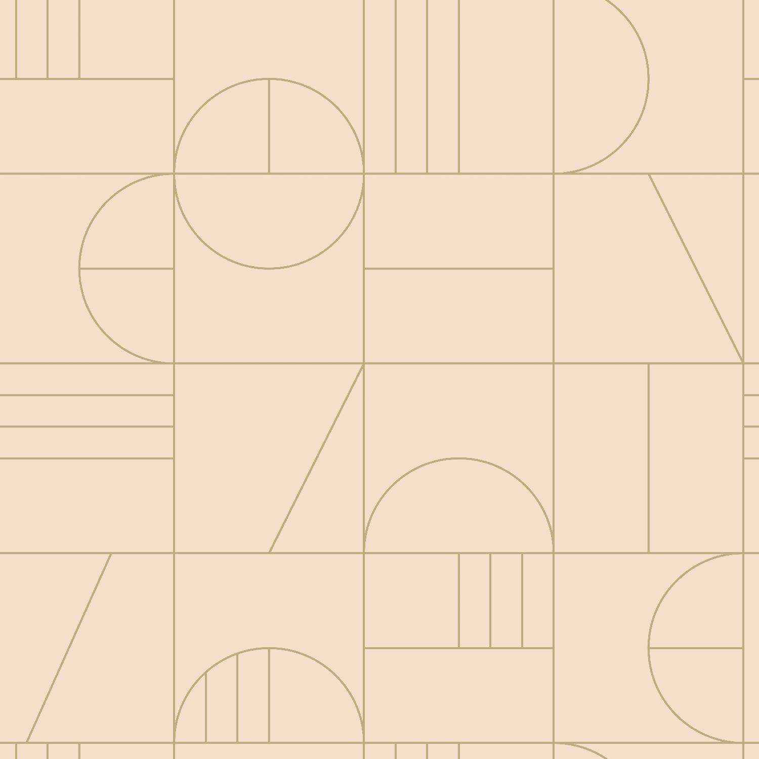 ESTAhome tapeet art deco motiiv - hele virsikroosa ja kuld
