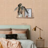 ESTAhome tapeet art deco motiiv - virsikuroosa ja valge