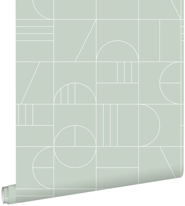 ESTAhome art deco motiiv - mündiroheline ja valge