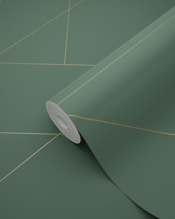 ESTAhome graafilised jooned tapeet - tume roheline ja kuld