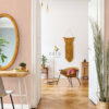 ESTAhome tapeet art deco kaared - virsikuroosa