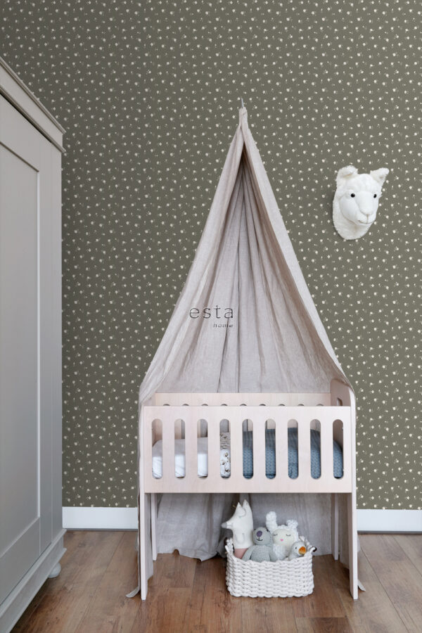 ESTAhome tapeet lilled - pruun ja heleroosa