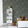 ESTAhome tapeet mets loomadega - tume roheline