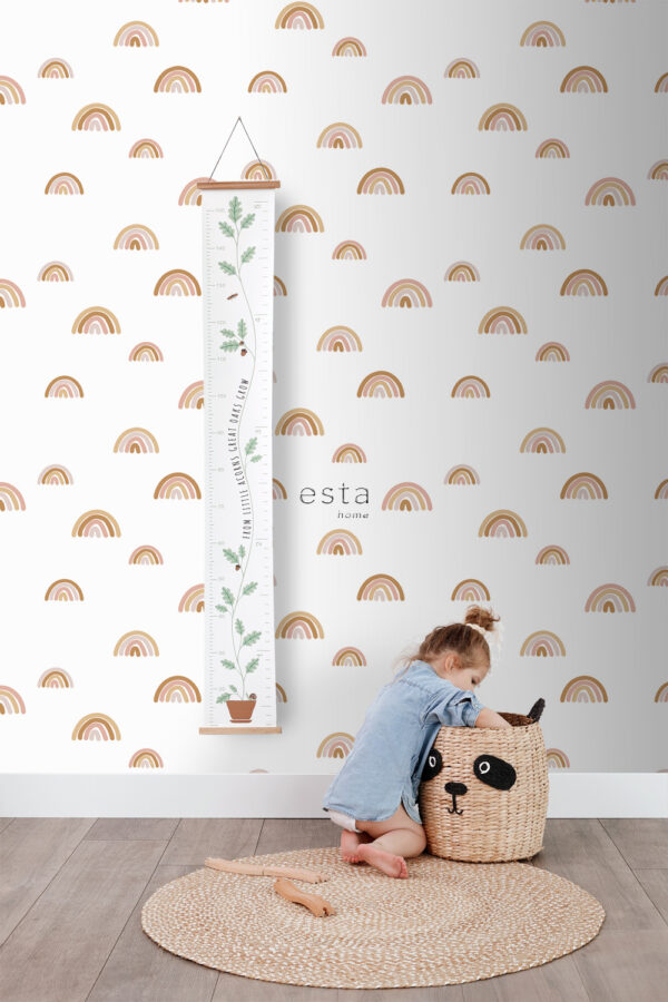 ESTAhome tapeet vikerkaared - terrakota ja roosa