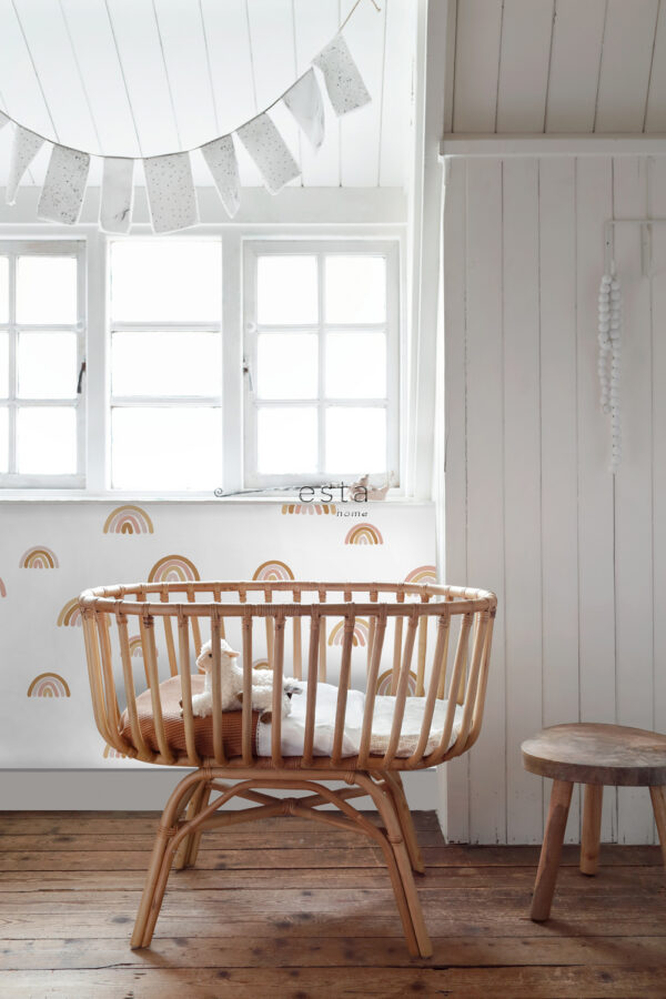 ESTAhome tapeet vikerkaared - terrakota ja roosa