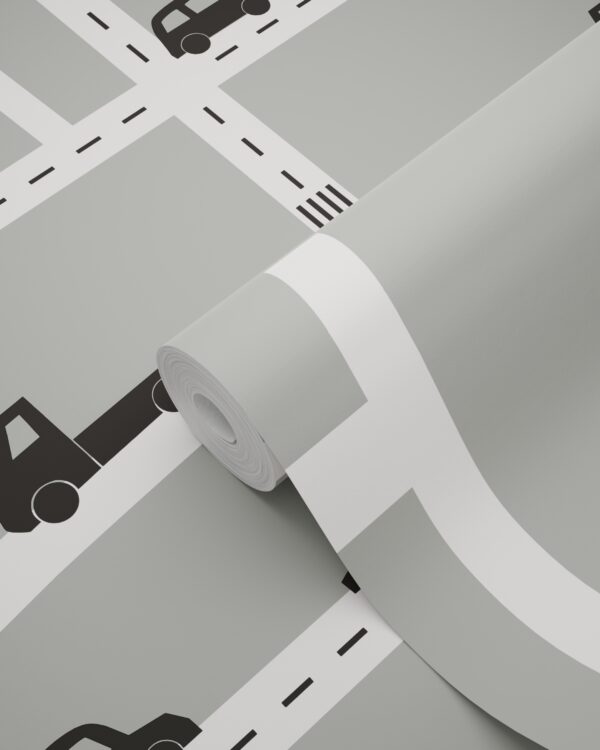 ESTAhome tapeet autod - hall, must ja valge