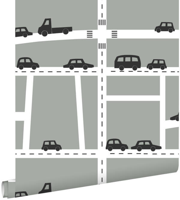 ESTAhome tapeet autod - hall, must ja valge