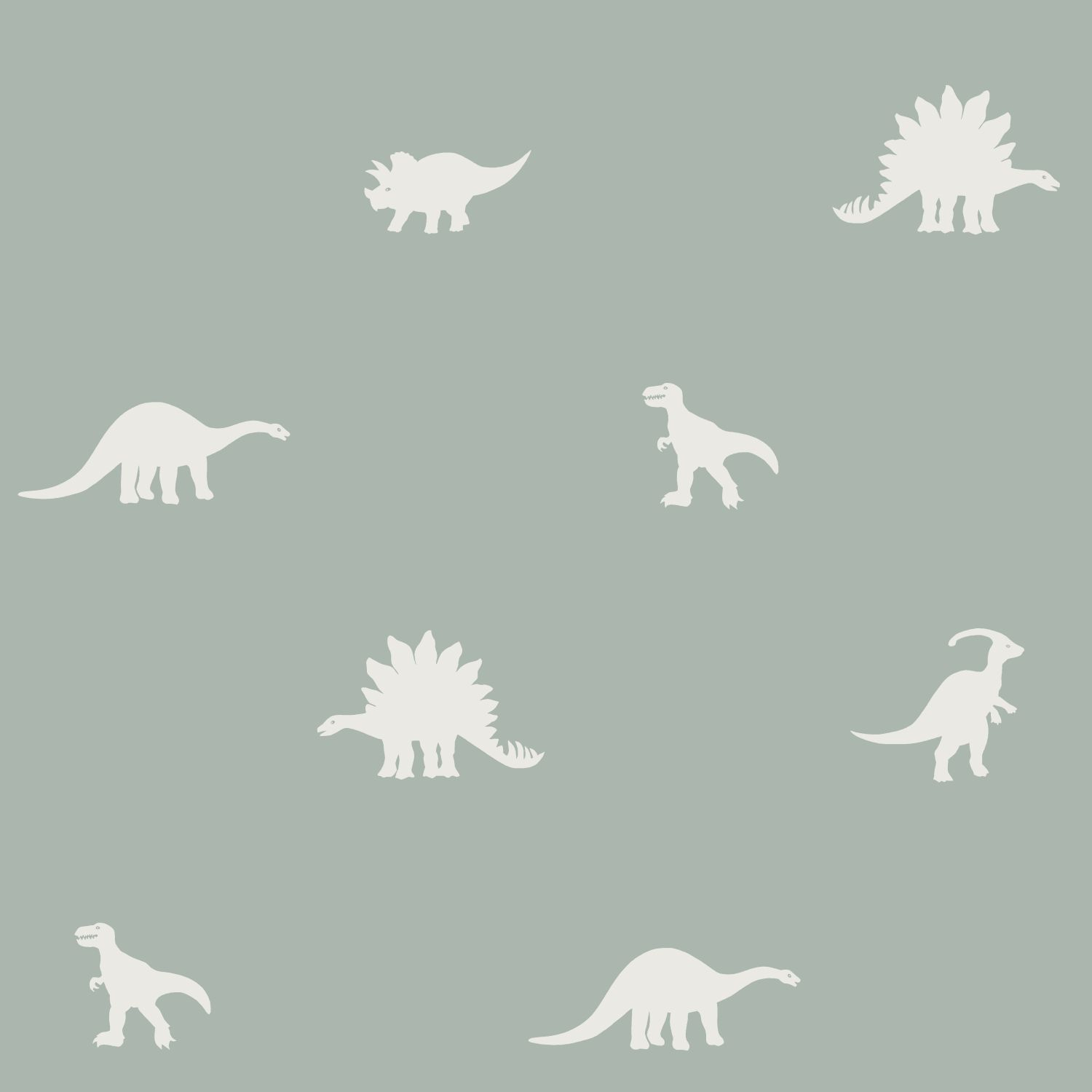ESTAhome tapeet dinosaurused - hallikas mintroheline