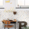 ESTAhome tapeet terrazzo - valge, sinepikollane ja hall
