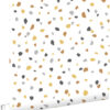 ESTAhome tapeet terrazzo - valge, sinepikollane ja hall