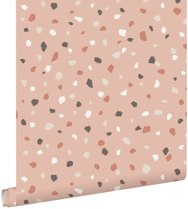 ESTAhome tapeet terrazzo - heleroosa, valge ja hall