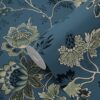ESTAhome tapeet vintage lilled - tumesinine ja oliivroheline