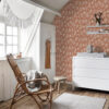 ESTAhome lillemotiiv tapeet - terrakota ja valge