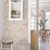 ESTAhome tapeet lilled ja linnud art nouveau stiilis alasti ja valge