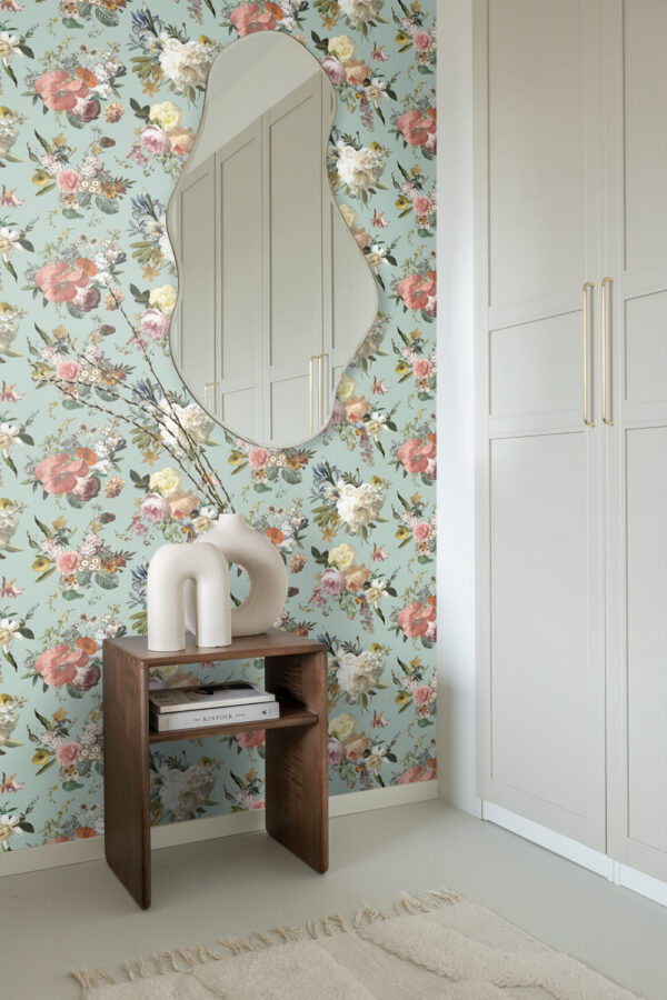 ESTAhome tapeet vintage lilled hallikasroheline