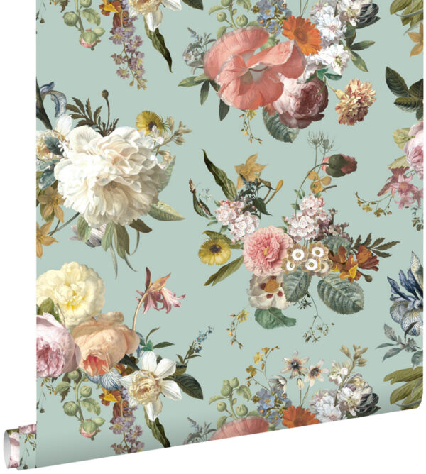 ESTAhome tapeet vintage lilled hallikasroheline