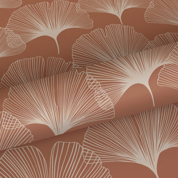ESTAhome tapeet ginkgo lehed - terrakota