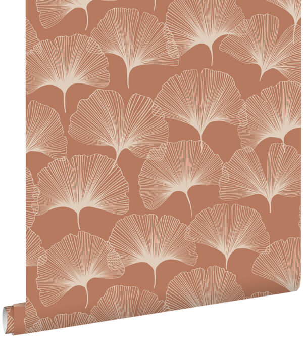 ESTAhome tapeet ginkgo lehed - terrakota
