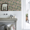 ESTAhome tapeet vintage lilled - roheline ja antiikroosa