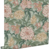 ESTAhome tapeet vintage lilled - roheline ja antiikroosa