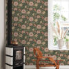ESTAhome vintage lilled tapeet - hallikasroheline ja terrakota roosa
