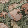 ESTAhome vintage lilled tapeet - hallikasroheline ja terrakota roosa
