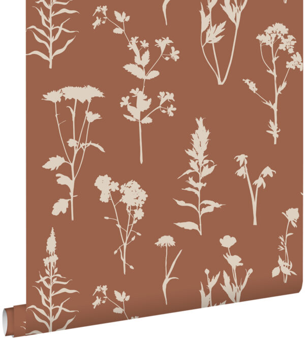 ESTAhome tapeet metsikud lilled - terrakota