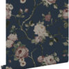 ESTAhome tapeet vintage lilled - tumesinine ja antiikroosa