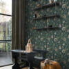 ESTAhome vintage lilled tapeet - antratsiithall ja roheline
