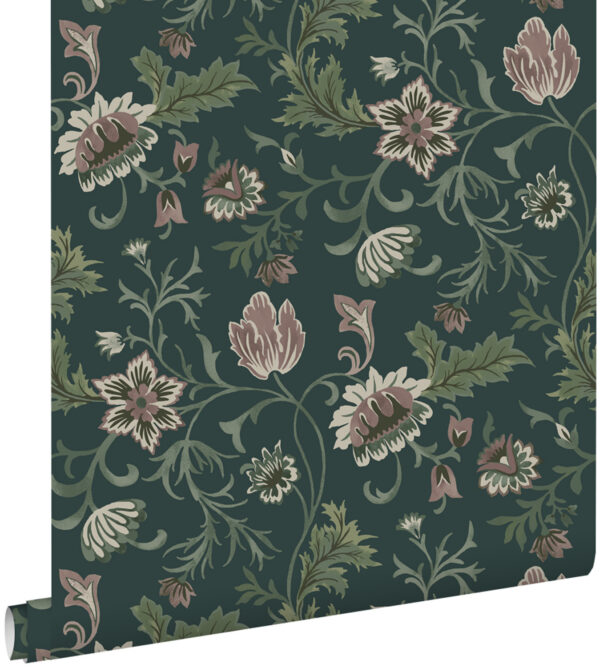 ESTAhome vintage lilled tapeet - antratsiithall ja roheline