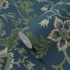 ESTAhome tapeet vintage lilled - tumesinine ja roheline