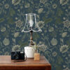 ESTAhome tapeet vintage lilled - tumesinine ja roheline