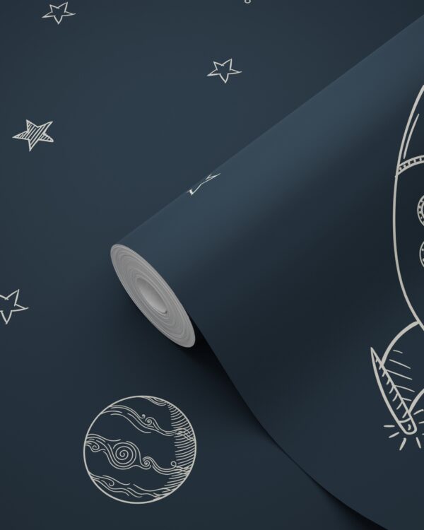 ESTAhome tapeet planeedid kosmoses - tumesinine