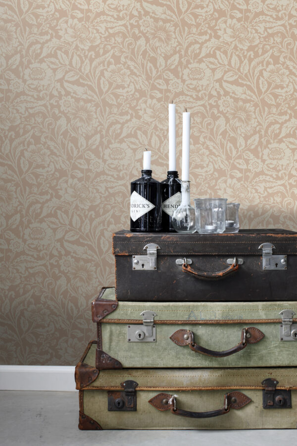 ESTAhome tapeet vintage lilled - terrakota ja roosa