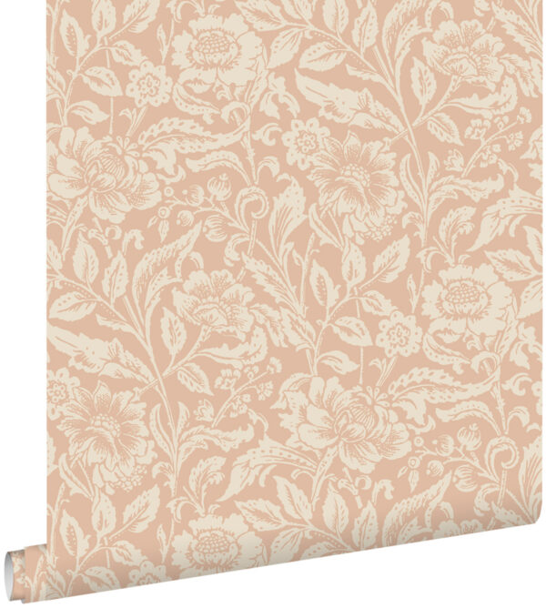 ESTAhome tapeet vintage lilled - terrakota ja roosa