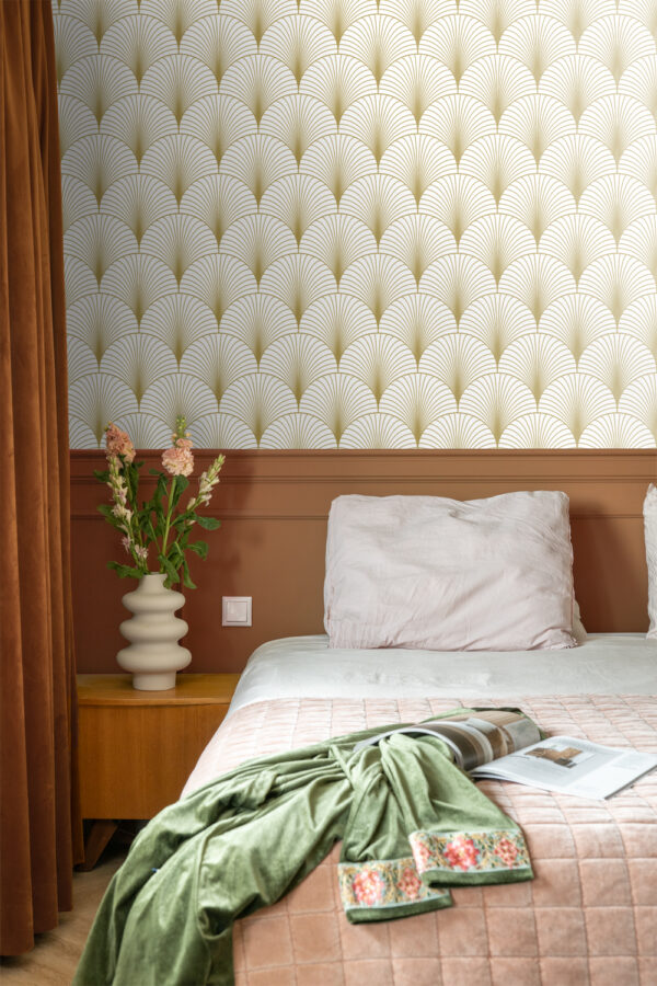 ESTAhome art deco motiiv - valge ja kuld