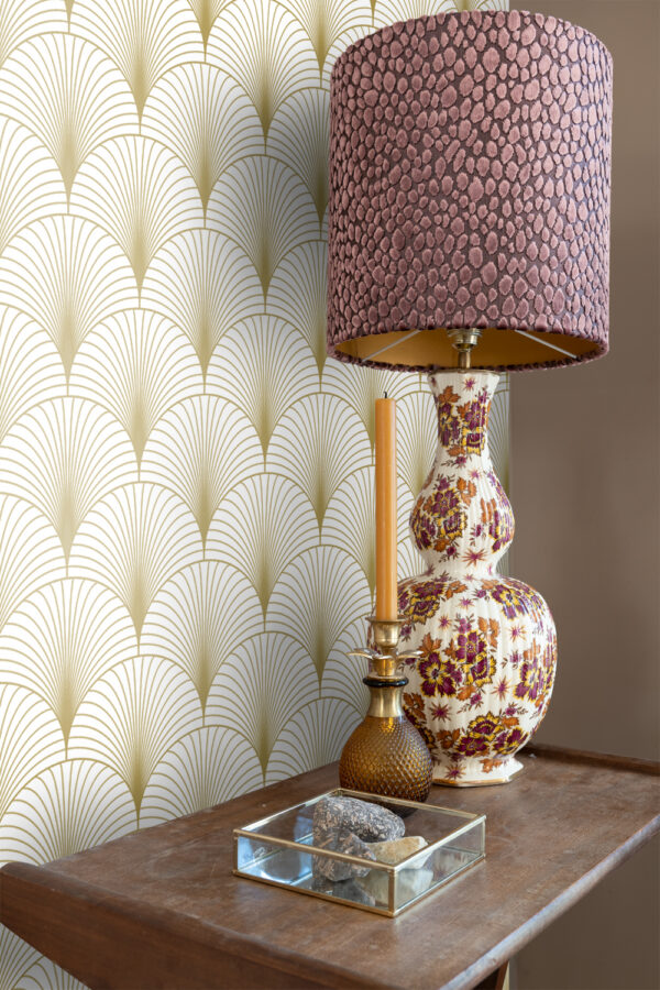 ESTAhome art deco motiiv - valge ja kuld