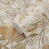 ESTAhome tapeet vintage lilled art nouveau stiilis - helebeež ja antiikroosa