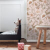 ESTAhome tapeet vintage lilled - antiikroosa, terrakota ja roheline