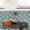 ESTAhome tapeet jalgpallurid hallikas vintage sinine