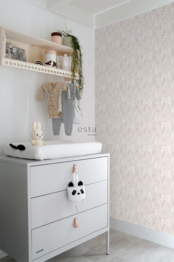 ESTAhome tapeet lilled sirelroosa