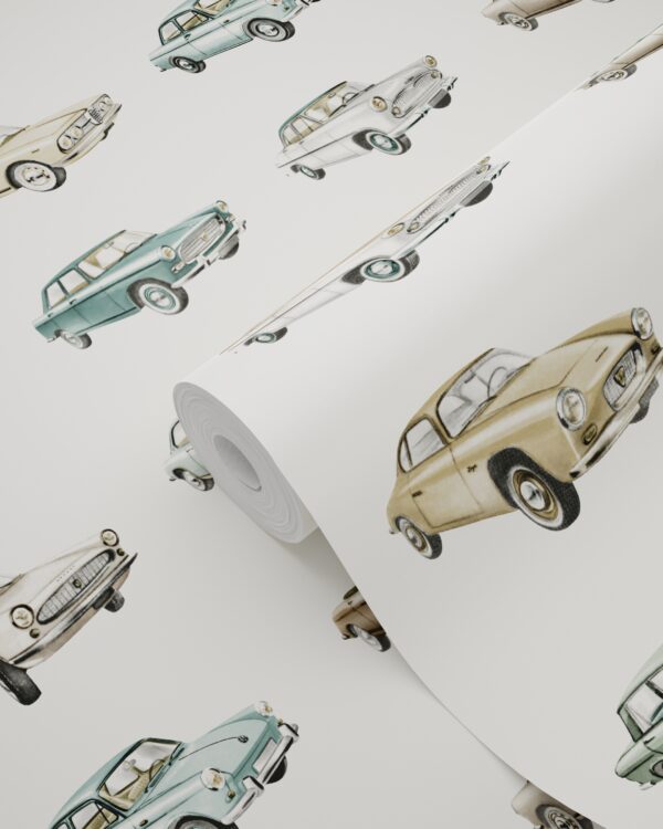 ESTAhome tapeet vintage autod - beež