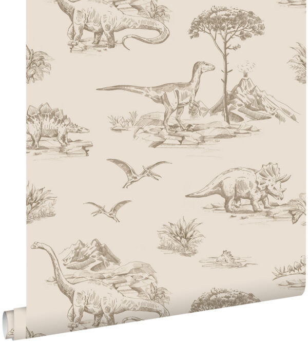 ESTAhome tapeet dinosaurused - beež