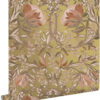 ESTAhome tapeet vintage lilled art nouveau kuld ja terrakota roosa