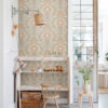 ESTAhome tapeet vintage lilled art nouveau stiilis - beež