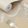 ESTAhome tapeet vintage lilled art nouveau stiilis - beež