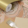 ESTAhome tapeet vintage lilled art nouveau stiilis - terrakota ja roosa