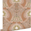 ESTAhome tapeet vintage lilled art nouveau stiilis - terrakota ja roosa